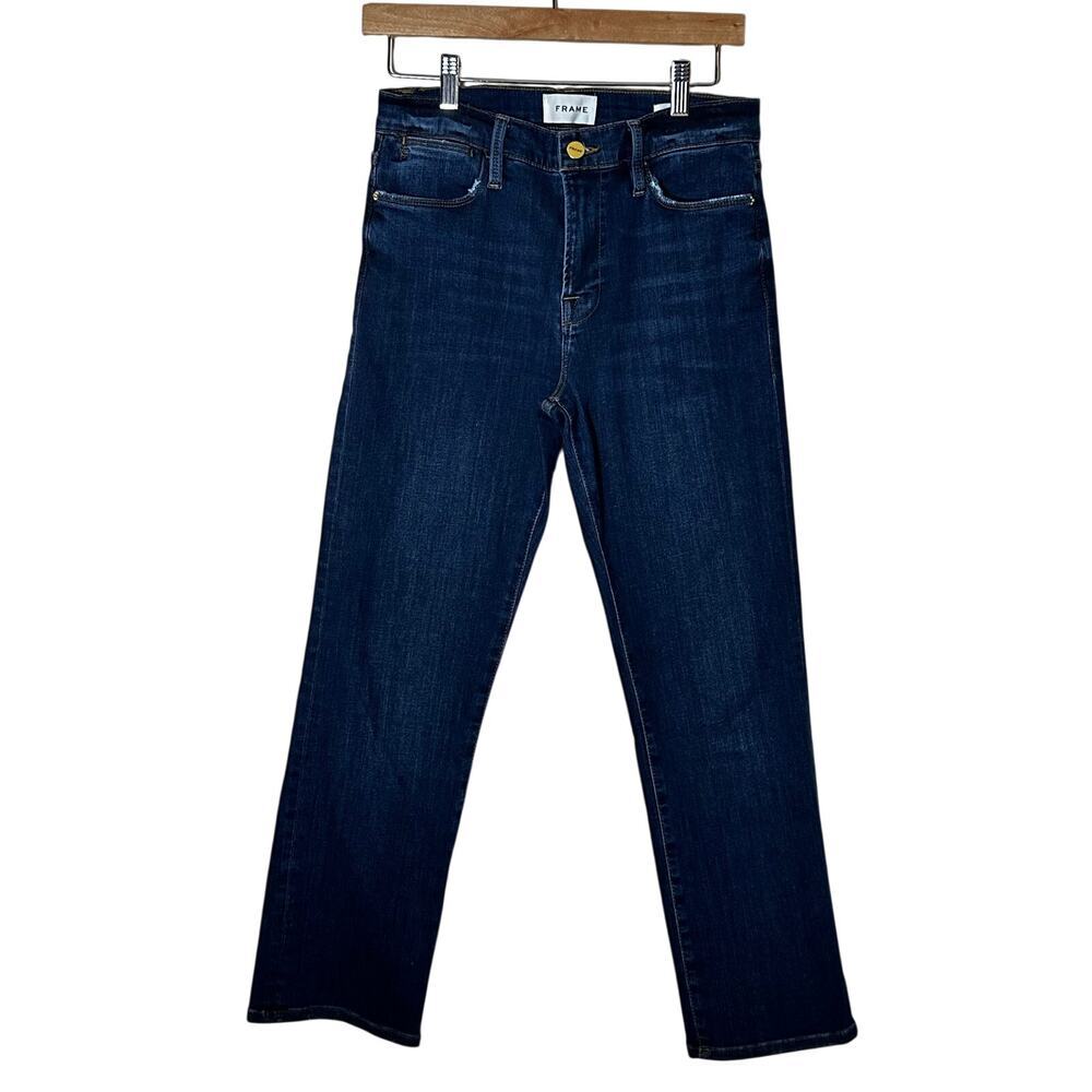 Frame Le High Straight Jeans sz 29 Dark Wash Straight Leg Jeans